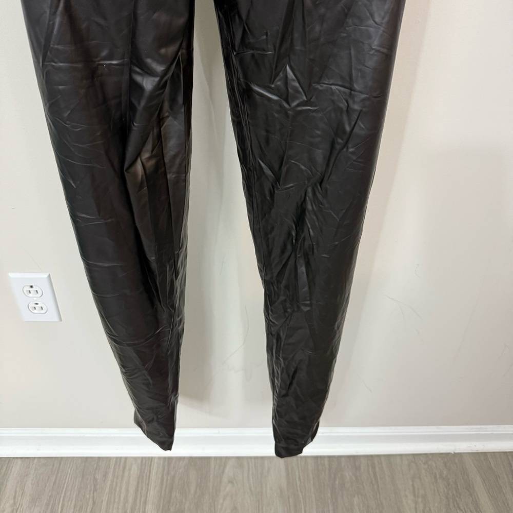 Soho Girl Faux Leather Black Joggers in Size Large - Picture 9 of 9